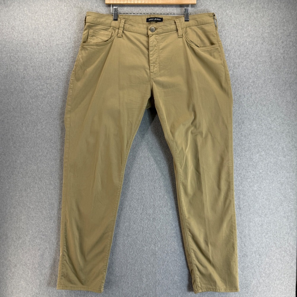 Mavi Jeans Marcus Slim Straight Leg Khaki Pants Mens‎ Size 40x32 Cotton Blend